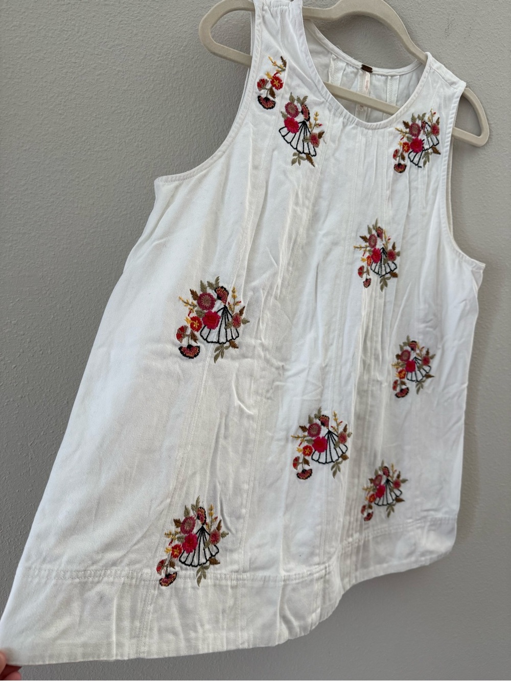 Free People Strada Embroidered Two-Piece Tank & Short Set XL - Picture 4 of 13